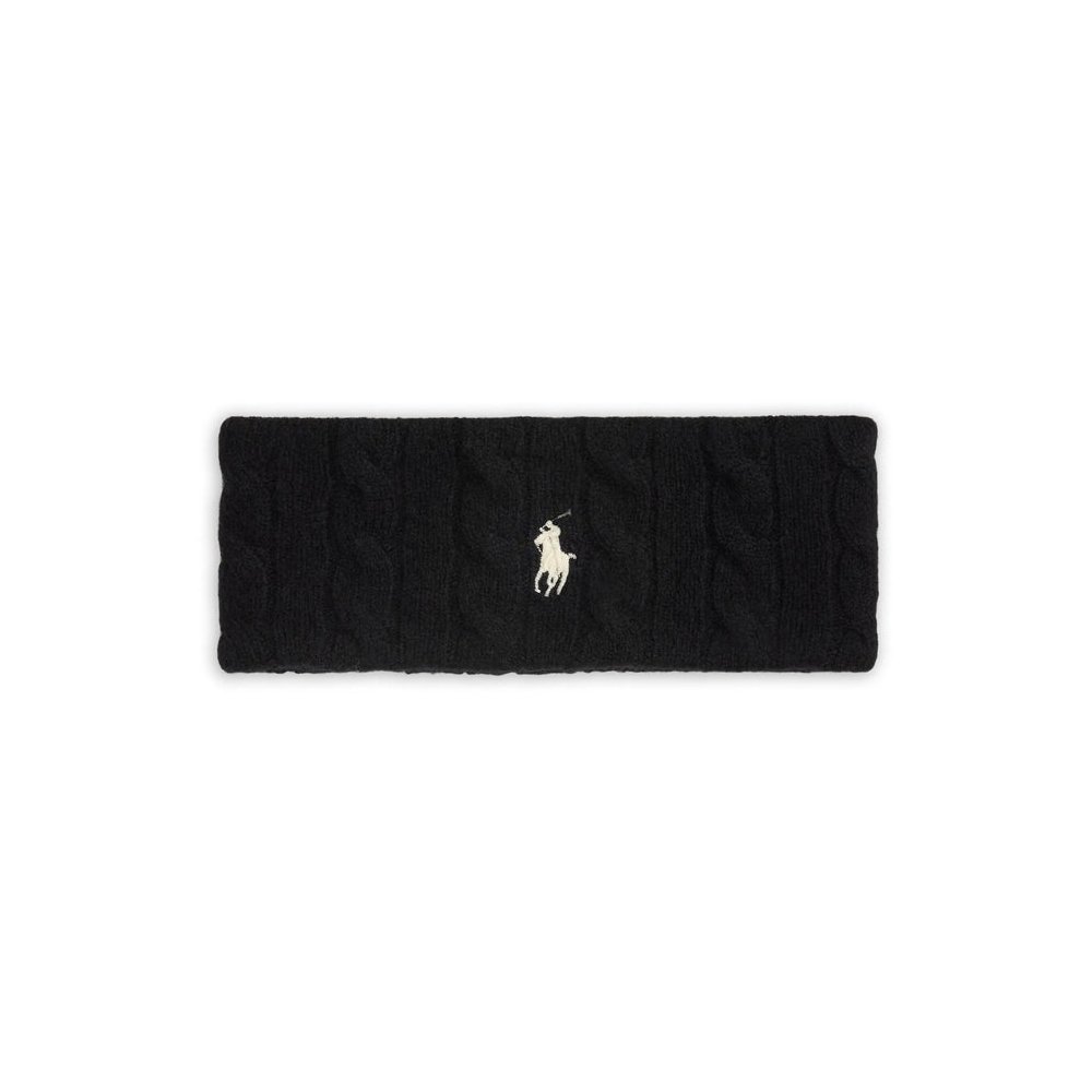 Ralph Lauren 455981426001 Cable Knit Wool & Cashmere Beanie — Black by Ralph Lauren