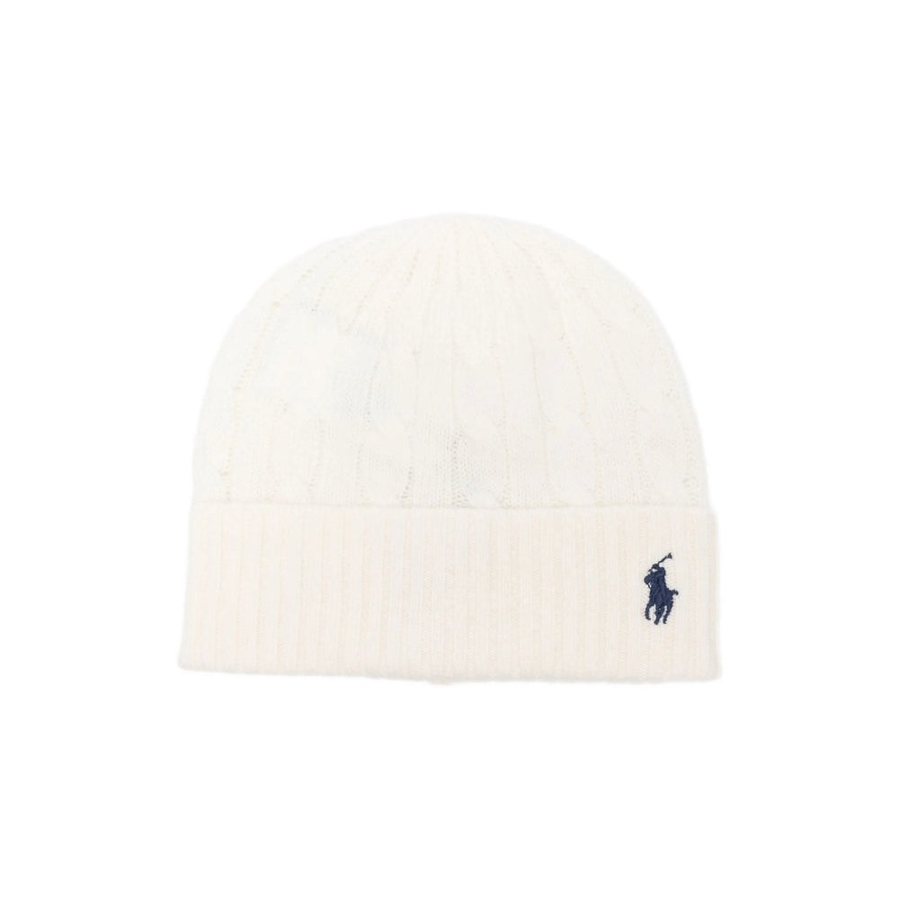 Ralph Lauren 455981442003 Cable-Knit Wool-Cashmere Beanie — White by Ralph Lauren