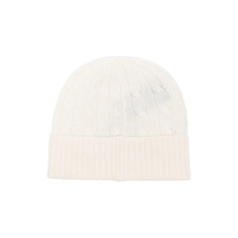 Ralph Lauren 455981442003 Cable-Knit Wool-Cashmere Beanie — White, view 2