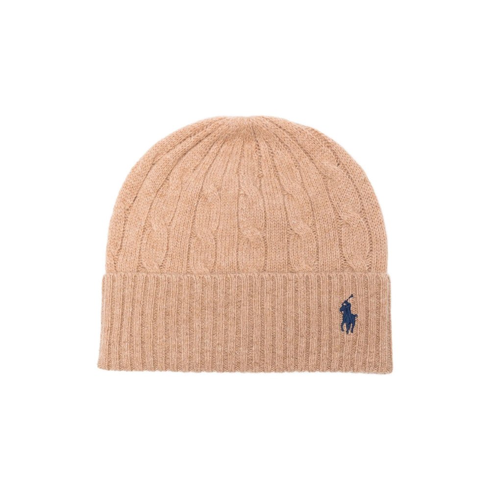 Ralph Lauren 455981442004 Cable Knit Wool and Cashmere Beanie — Camel by Ralph Lauren