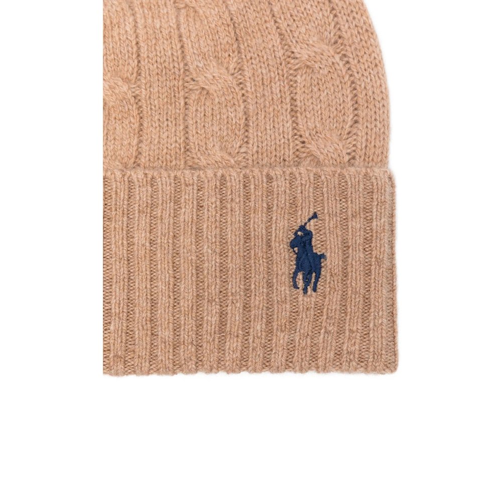 Ralph Lauren 455981442004 Cable Knit Wool and Cashmere Beanie — Camel, view 2