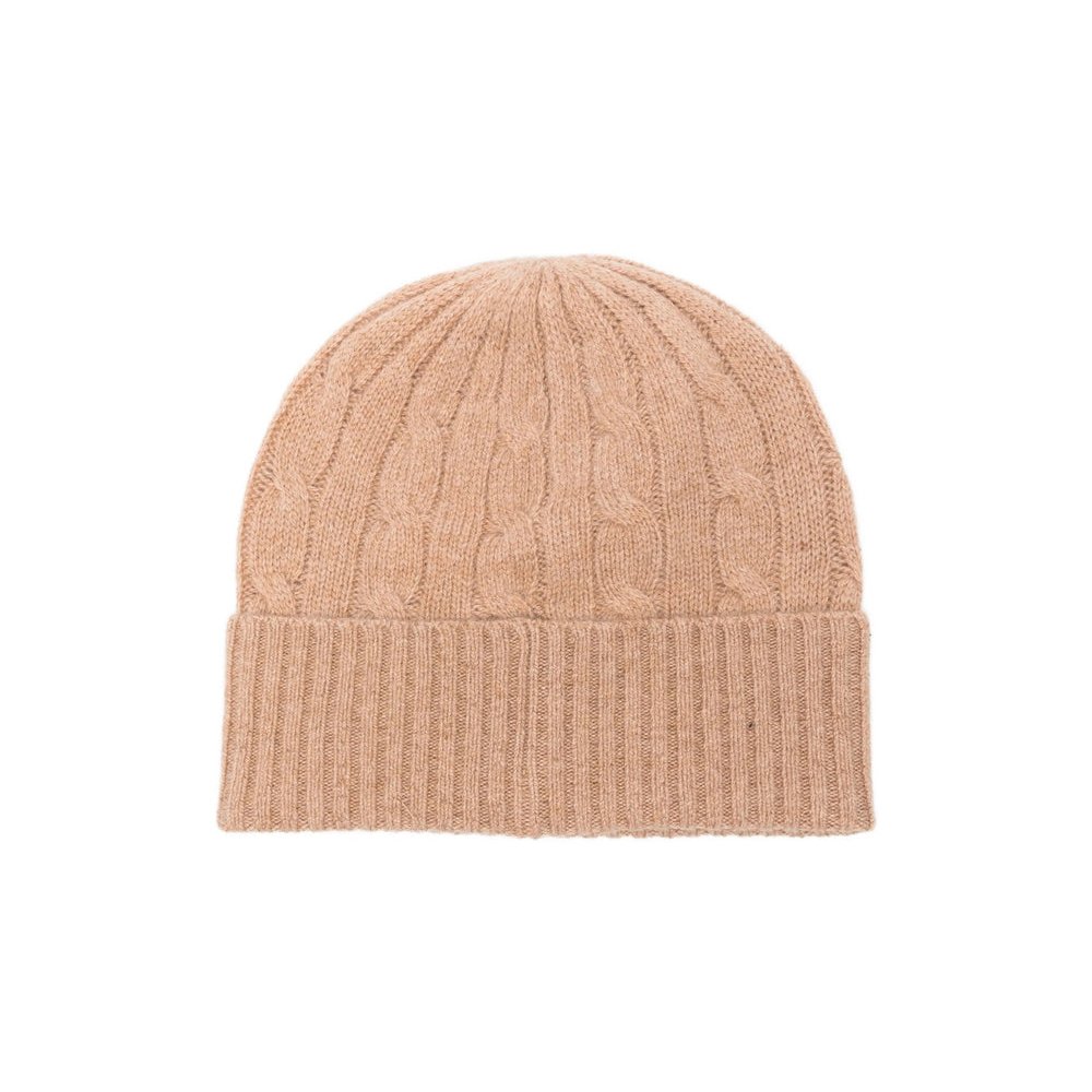 Ralph Lauren 455981442004 Cable Knit Wool and Cashmere Beanie — Camel, view 3