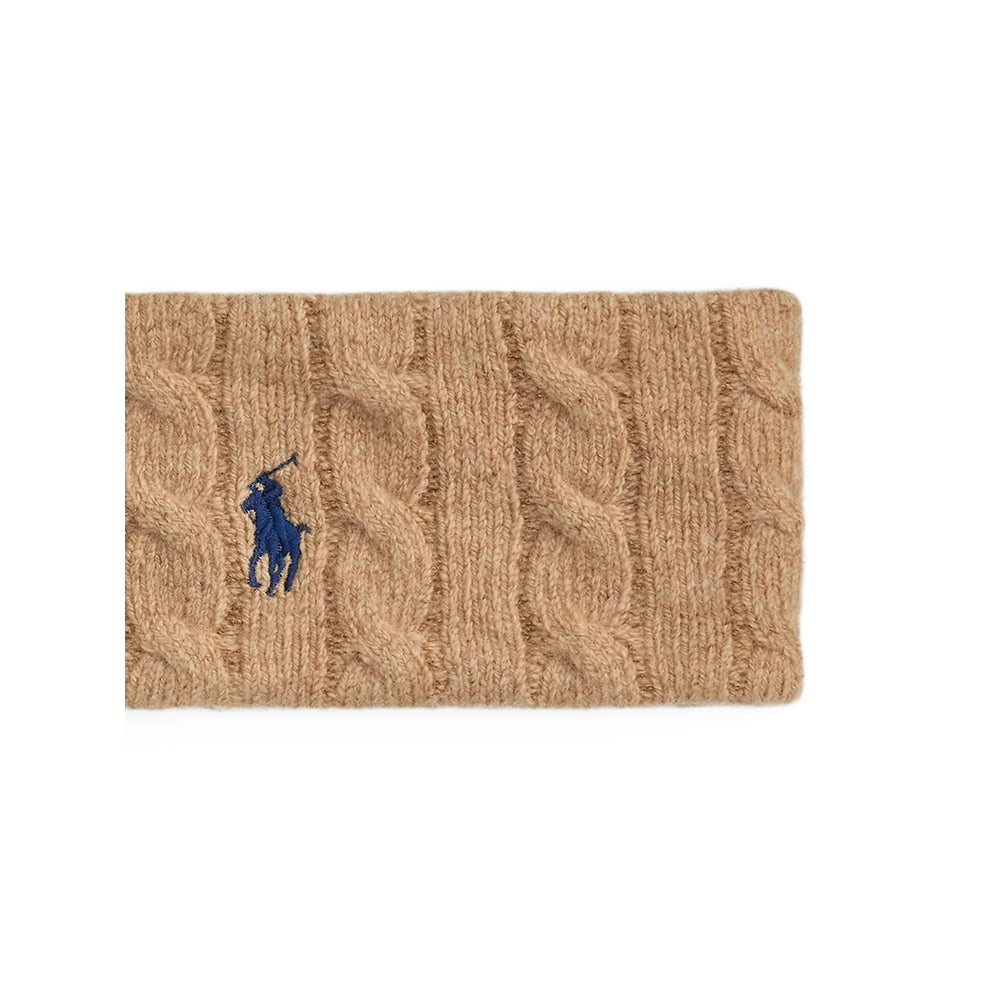 Ralph Lauren Cable-Knit Cashmere-Wool Blend Headband — Beige, view 2
