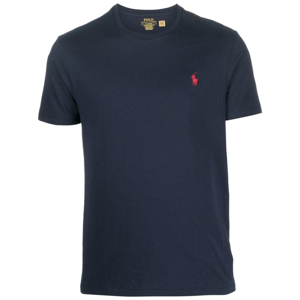 Ralph Lauren Logo-Embroidered Cotton T-Shirt — Navy by Ralph Lauren