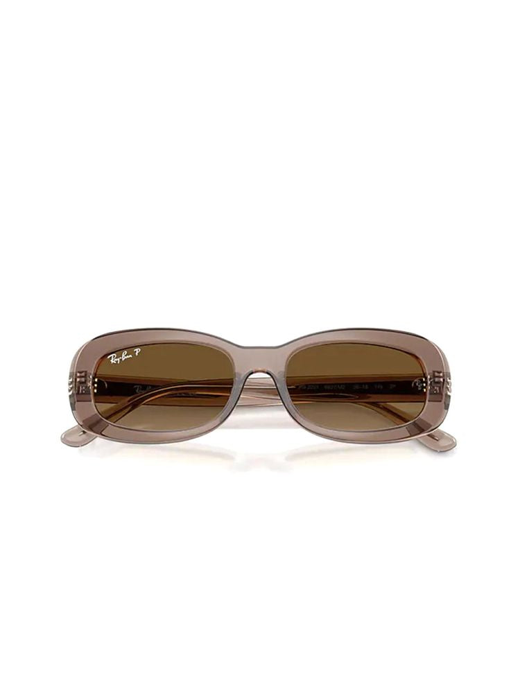 Ray-Ban 0RB2221 Brown Acetate Sunglasses — Brown, view 5