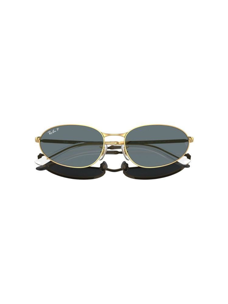 Ray-Ban 0RB3734 Oval Metal Frame Sunglasses — Gold, view 4