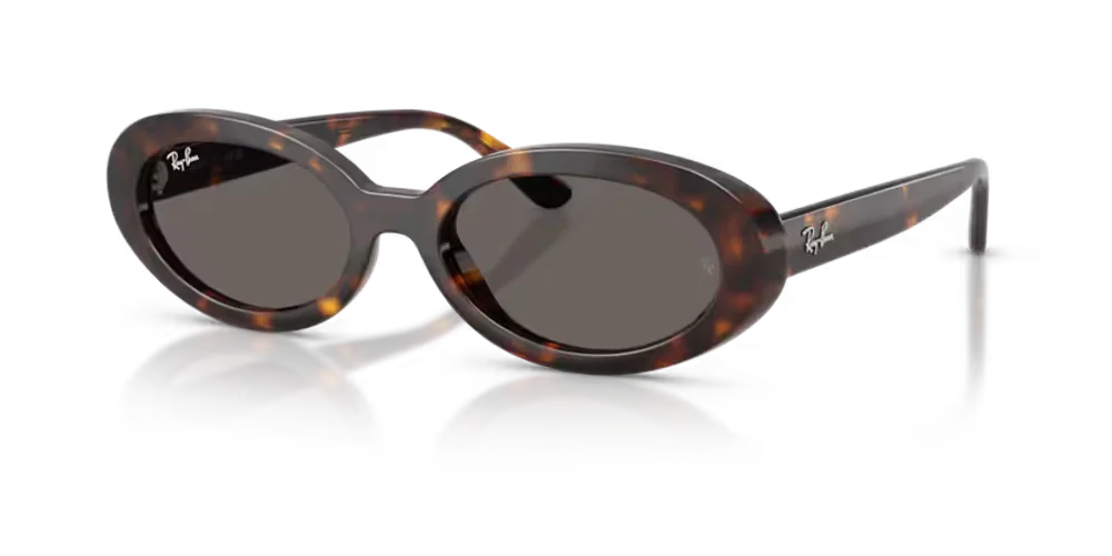 Ray-Ban RB2223902B1 Oval Havana Acetate Sunglasses — Brown, view 2