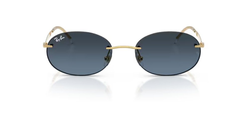 Ray-Ban RB37670014C Oval Goldtone Metal Sunglasses — Gold by Ray-Ban