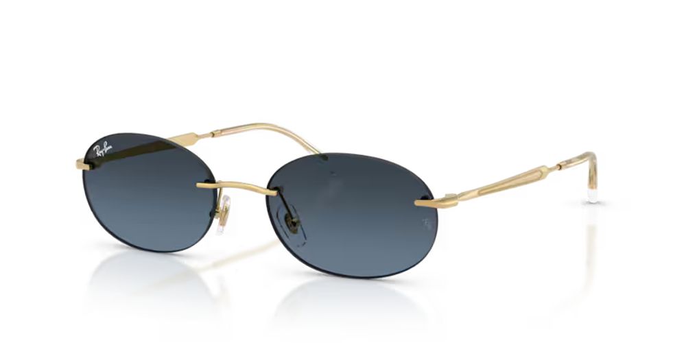 Ray-Ban RB37670014C Oval Goldtone Metal Sunglasses — Gold, view 2