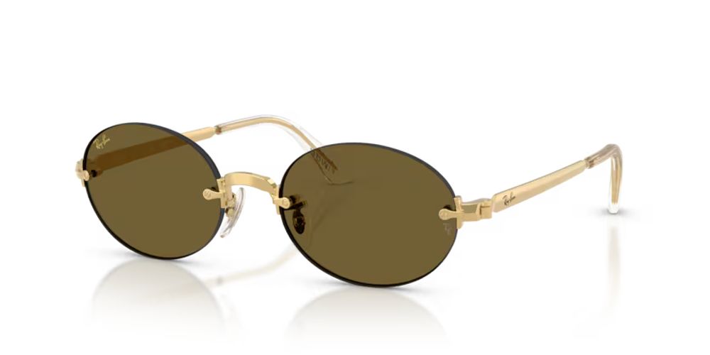 Ray-Ban RB392900173 Oval Rimless Sunglasses — Gold, view 2