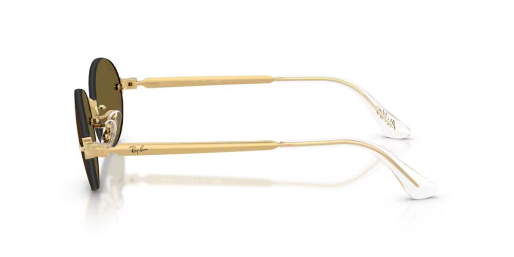 Ray-Ban RB392900173 Oval Rimless Sunglasses — Gold, view 3