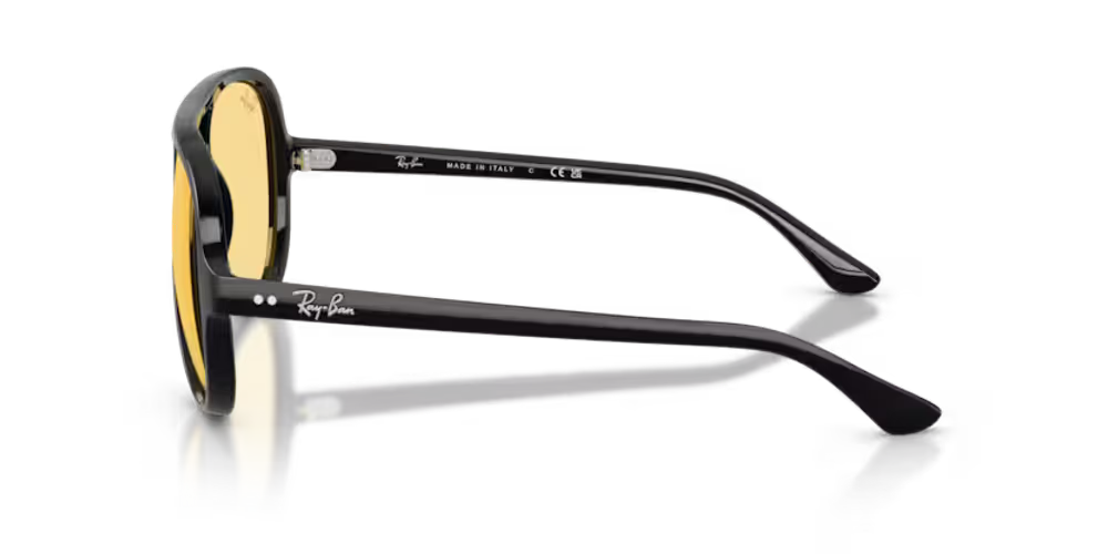 Ray-Ban RB4125 Aviator Sunglasses — Black, view 3