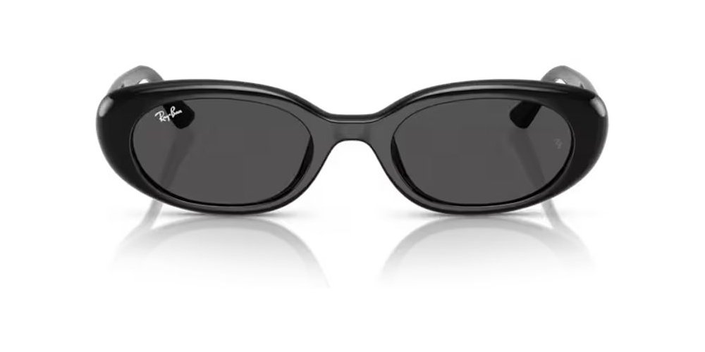 Ray-Ban RB4441D667787 Black Oval-Frame Sunglasses — Black by Ray-Ban