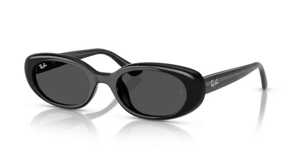 Ray-Ban RB4441D667787 Black Oval-Frame Sunglasses — Black, view 2