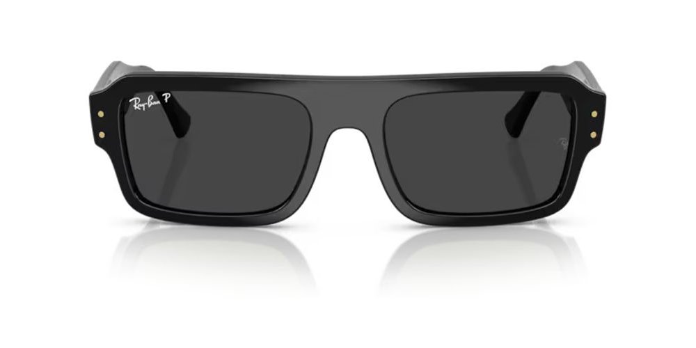 Ray-Ban RB4454 Rectangular Frame Sunglasses — Black by Ray-Ban