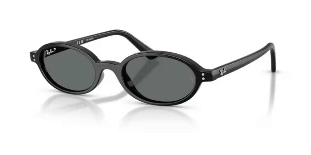 Ray-Ban RB4472667781 Oval Frame Sunglasses — Black, view 2