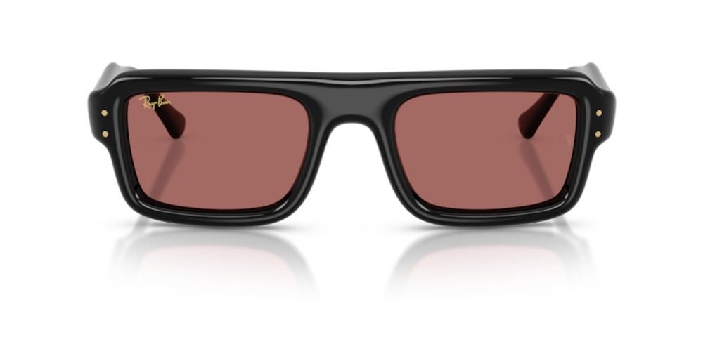 Ray-Ban RB495460169 Rectangular Frame Sunglasses — Black by Ray-Ban