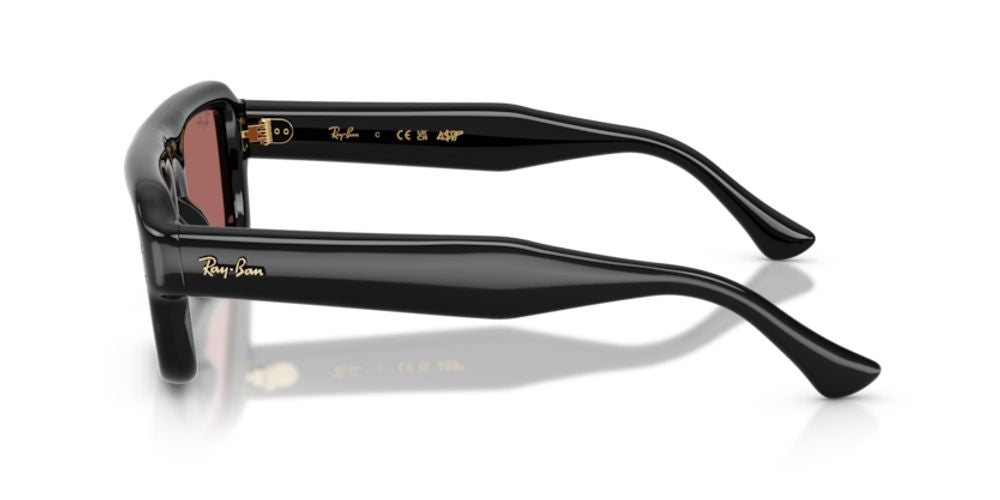 Ray-Ban RB495460169 Rectangular Frame Sunglasses — Black, view 3