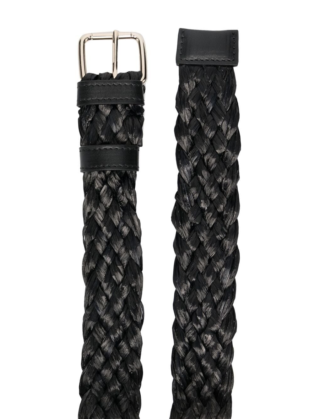 Red Valentino Woven Logo Belt — Black by Red Valentino