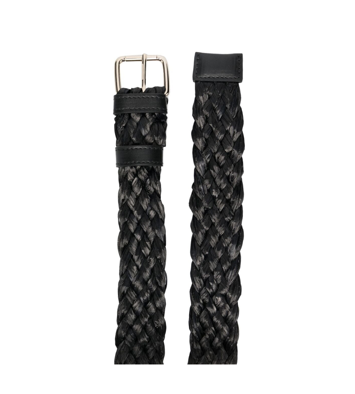 Red Valentino Woven Logo Belt — Black, view 3