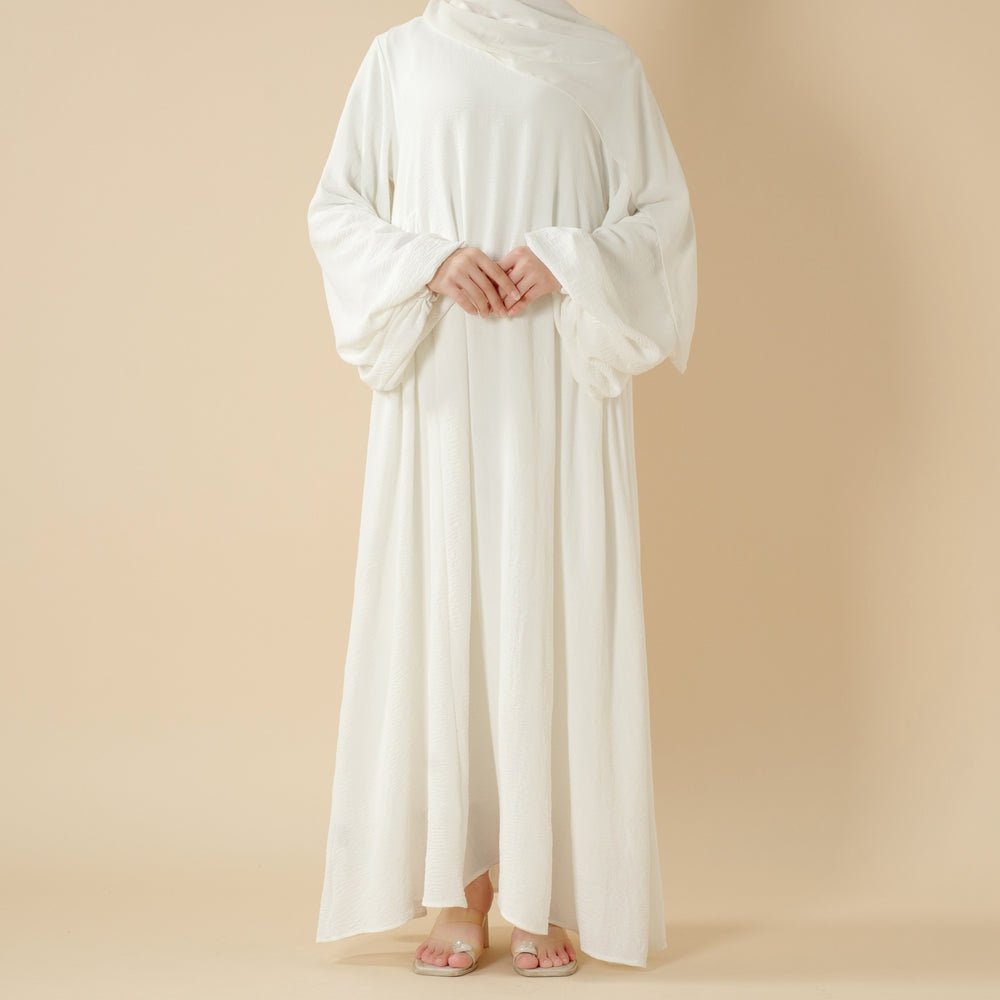 Relaxed Fit Lantern Sleeves Crepe Abaya (MA190), view 6