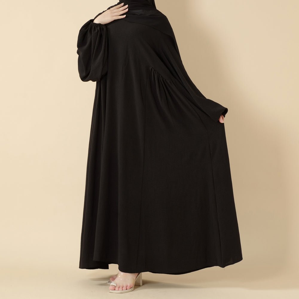 Relaxed Fit Lantern Sleeves Crepe Abaya (MA190), view 7