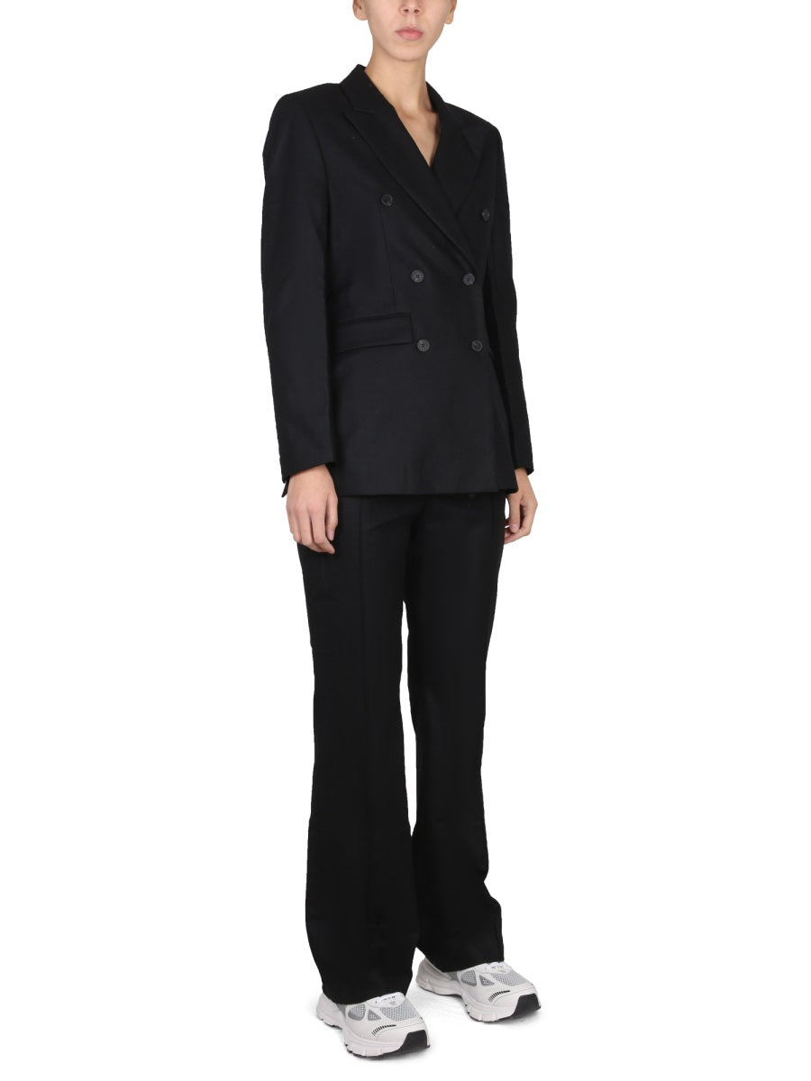 Remain Birger Christensen High-Waist Wool Twill Trousers — Black by Remain Birger Christensen