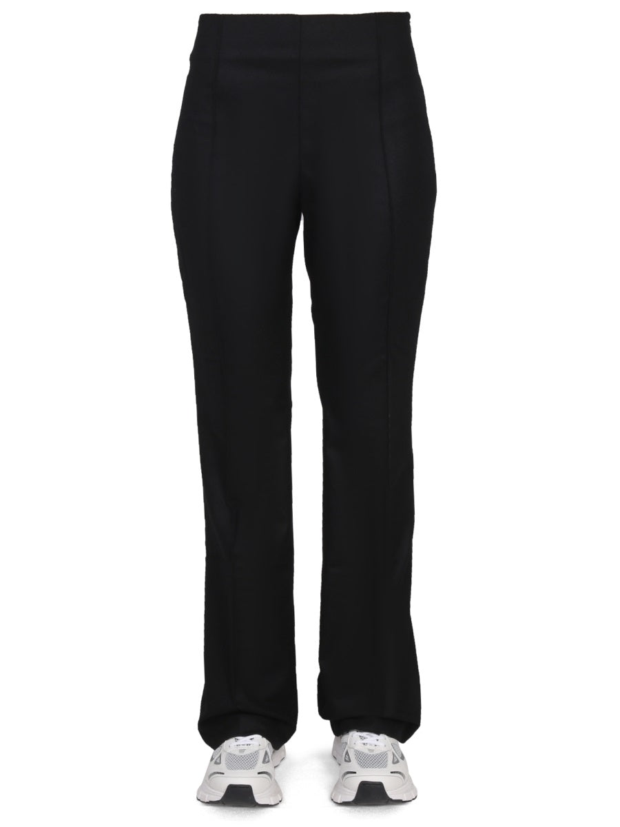 Remain Birger Christensen High-Waist Wool Twill Trousers — Black, view 2