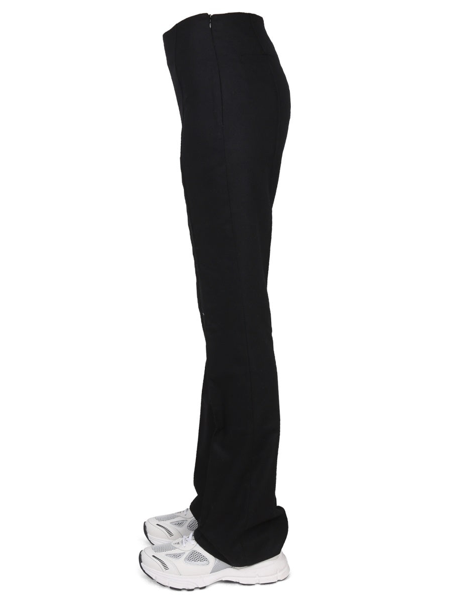 Remain Birger Christensen High-Waist Wool Twill Trousers — Black, view 3