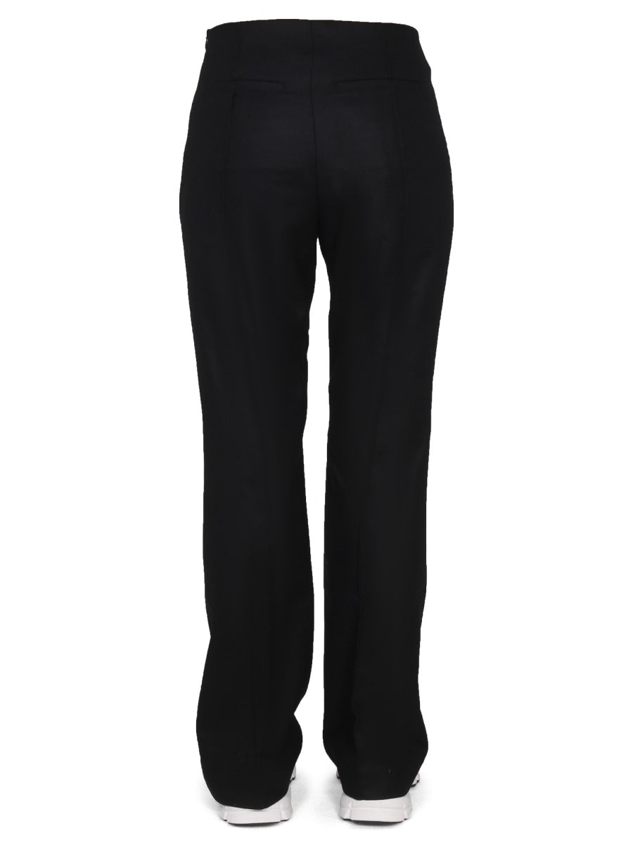 Remain Birger Christensen High-Waist Wool Twill Trousers — Black, view 4