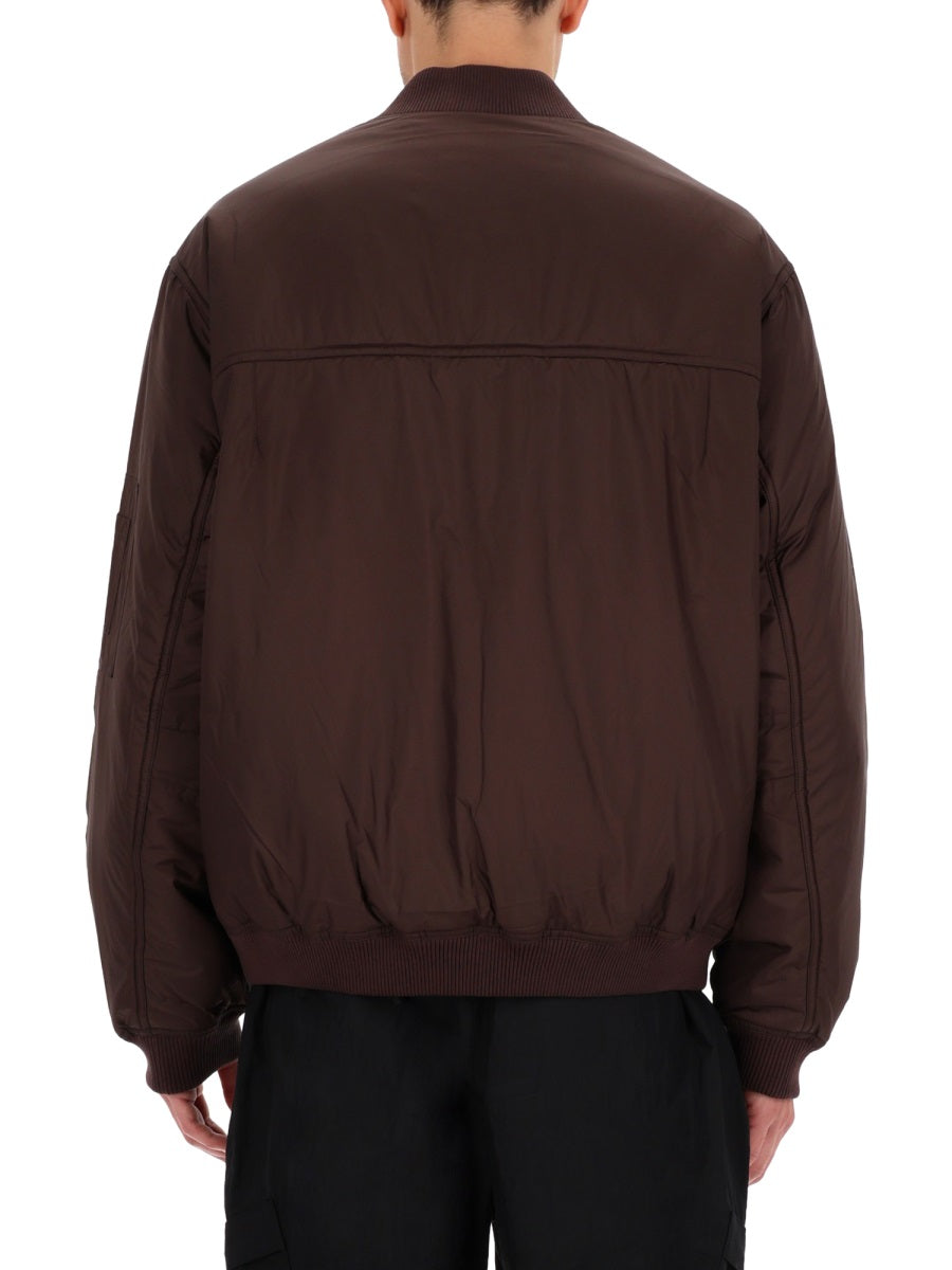 Represent Boxy Polyester Bomber Jacket — Brown by Represent