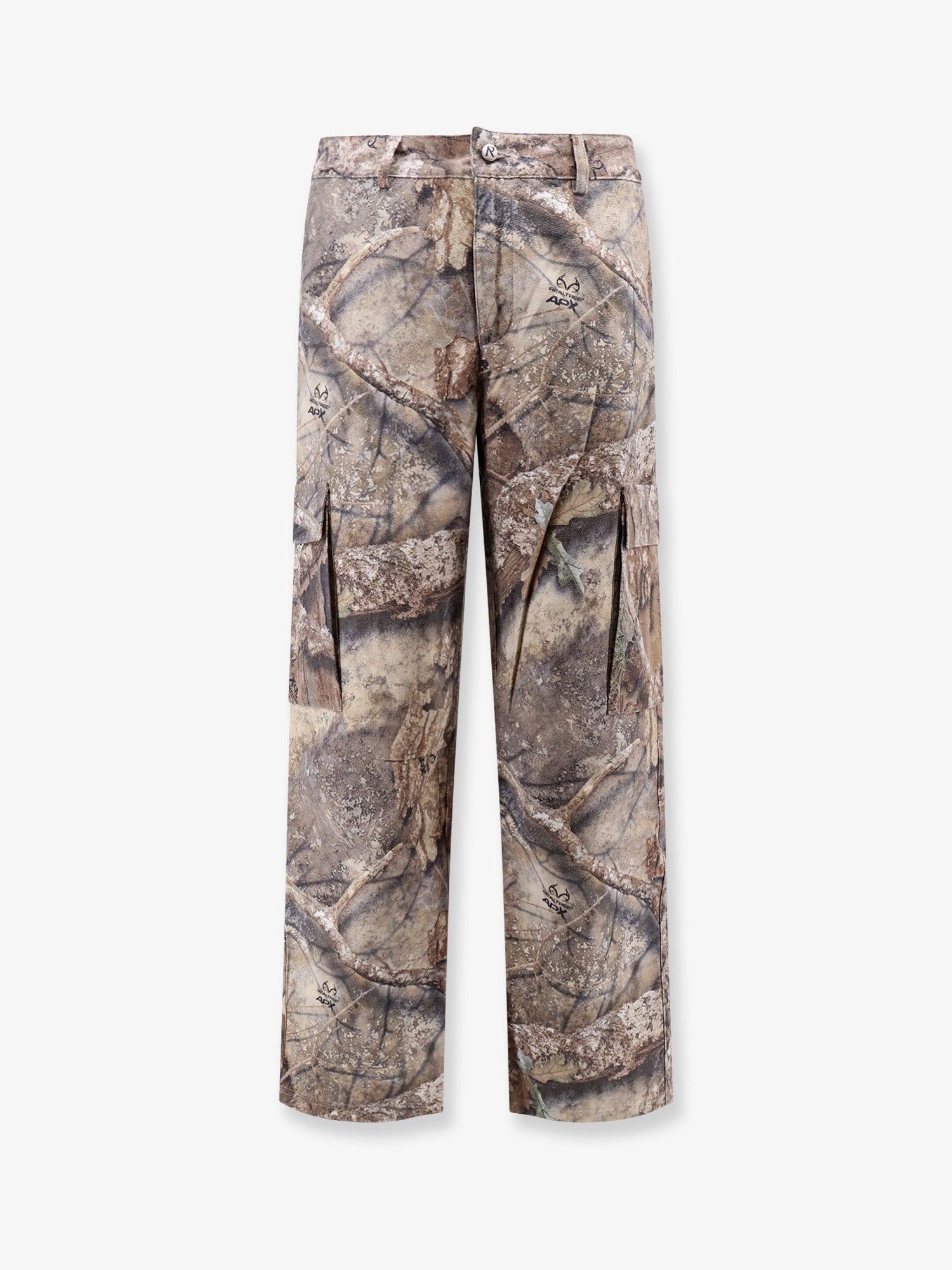 Represent Logo-Embroidered Cotton Cargo Pants — Brown by Represent