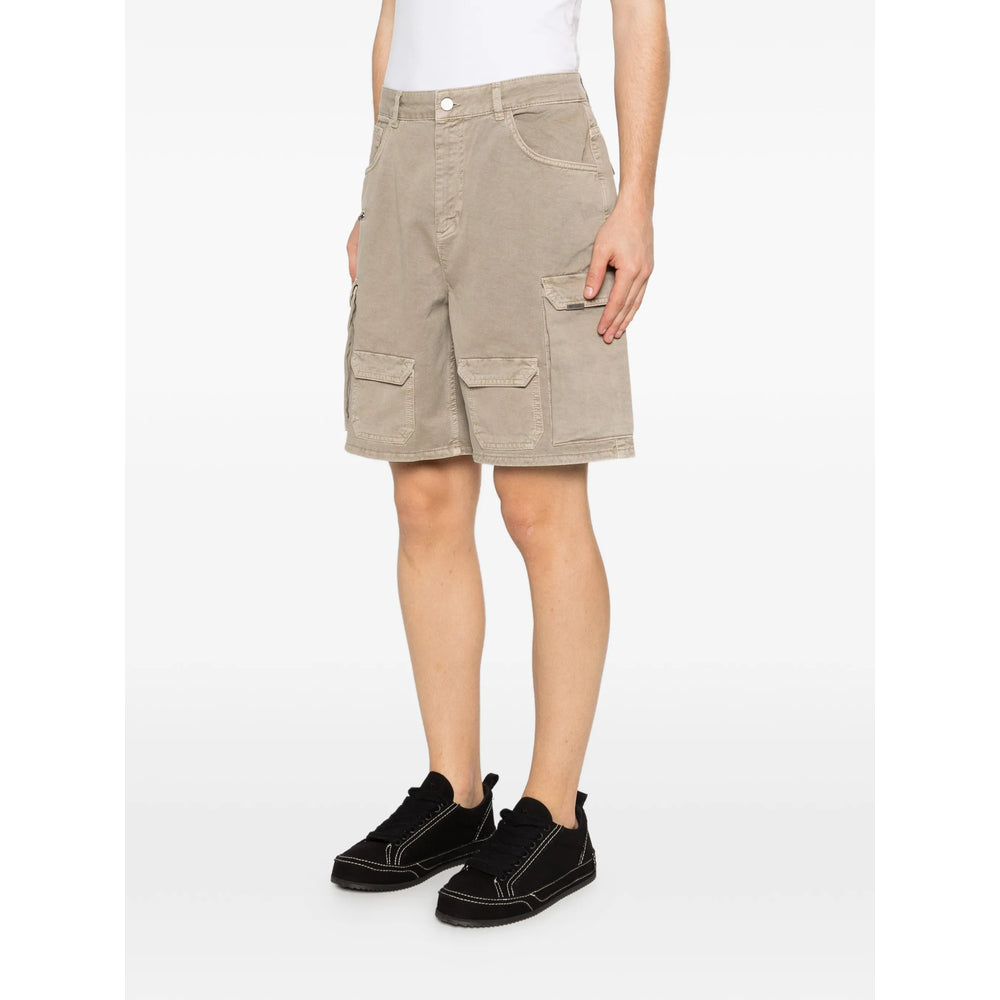 Represent Multi-Pocket Cotton Cargo Shorts, view 2
