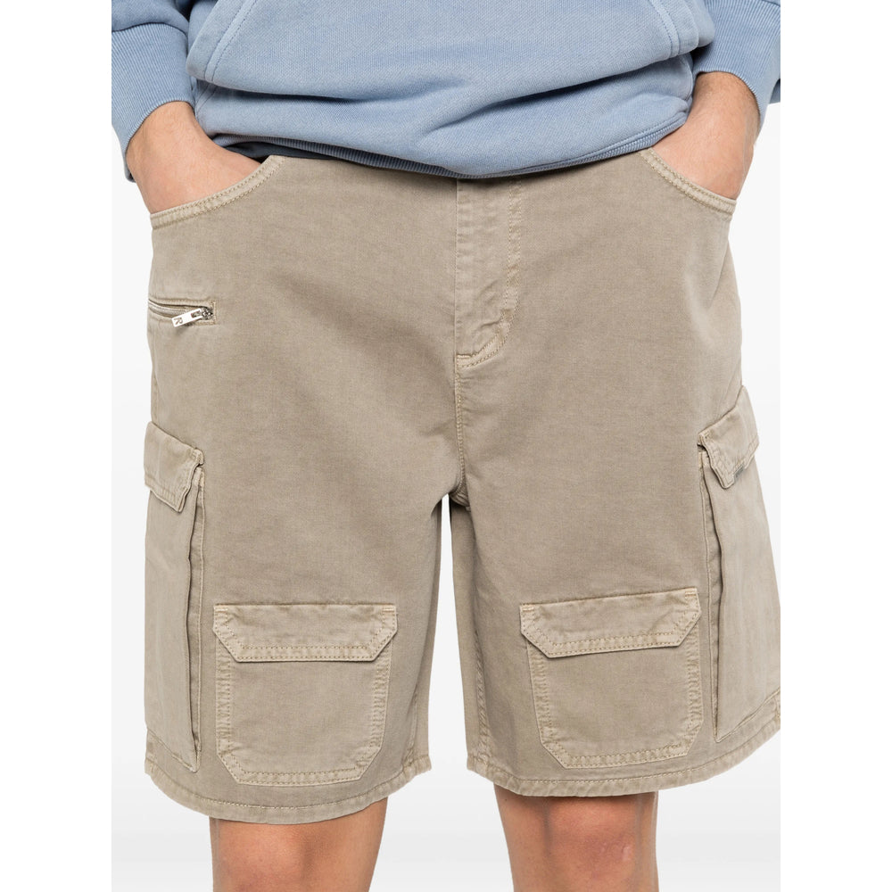 Represent Multi-Pocket Cotton Cargo Shorts, view 3