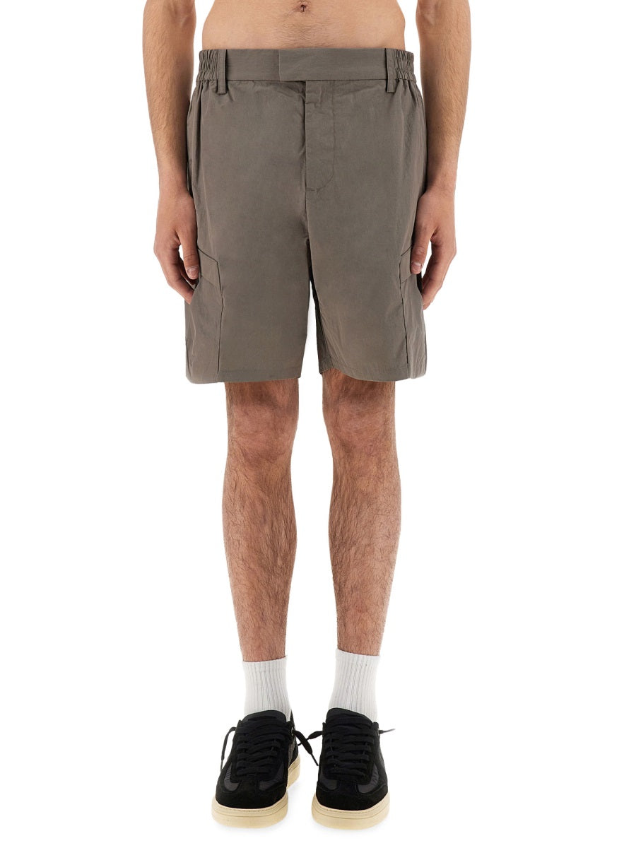 Represent Cotton-Blend Tech Cargo Shorts — Gray, view 2