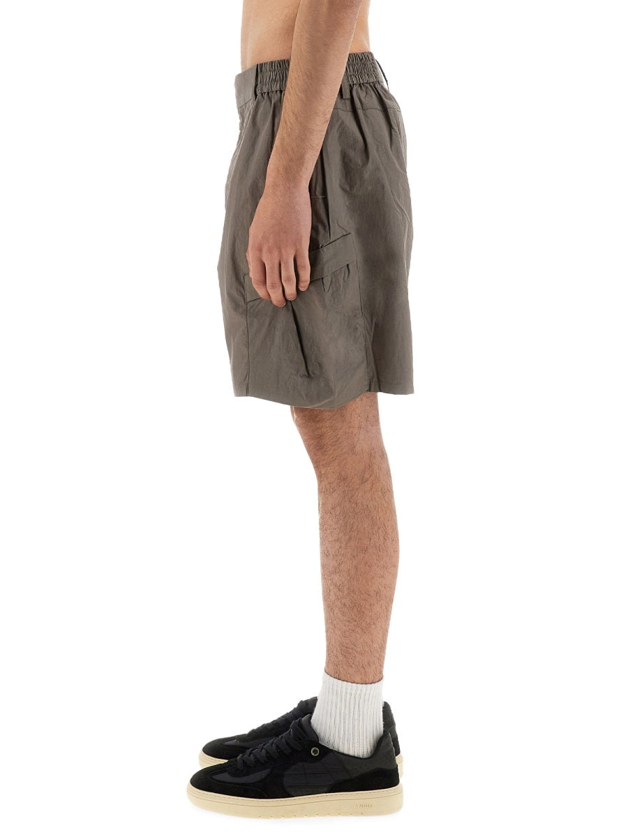 Represent Cotton-Blend Tech Cargo Shorts — Gray, view 4
