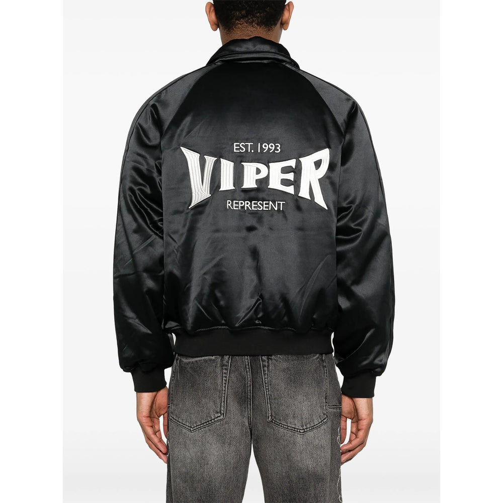 Represent Embroidered Logo Jacket — Black, view 5