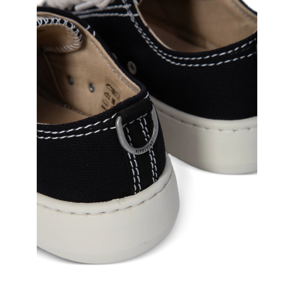 Represent Calf Leather Low-Top Sneaker — Black, view 4