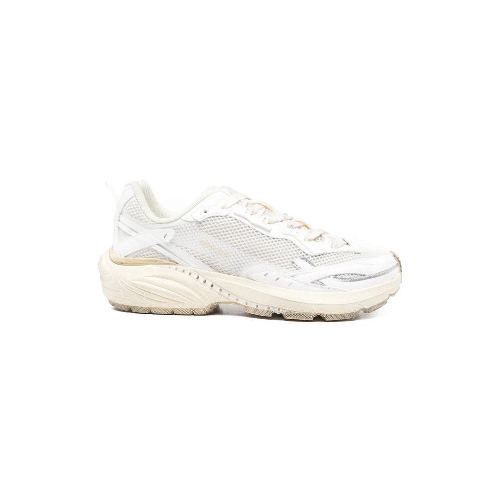 Represent Mesh and Perforated Sneakers — White by Represent