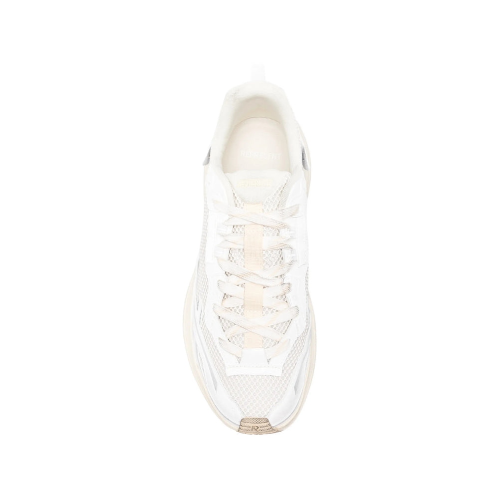 Represent Mesh and Perforated Sneakers — White, view 3