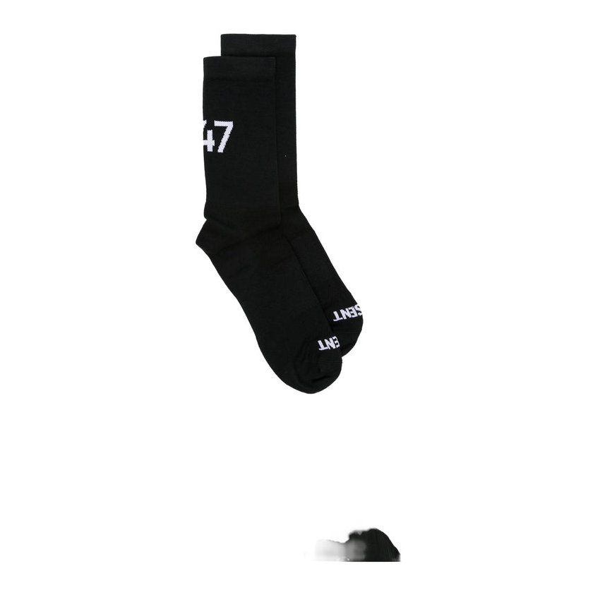 Represent Intarsia Logo Calf-Length Socks — Black by Represent