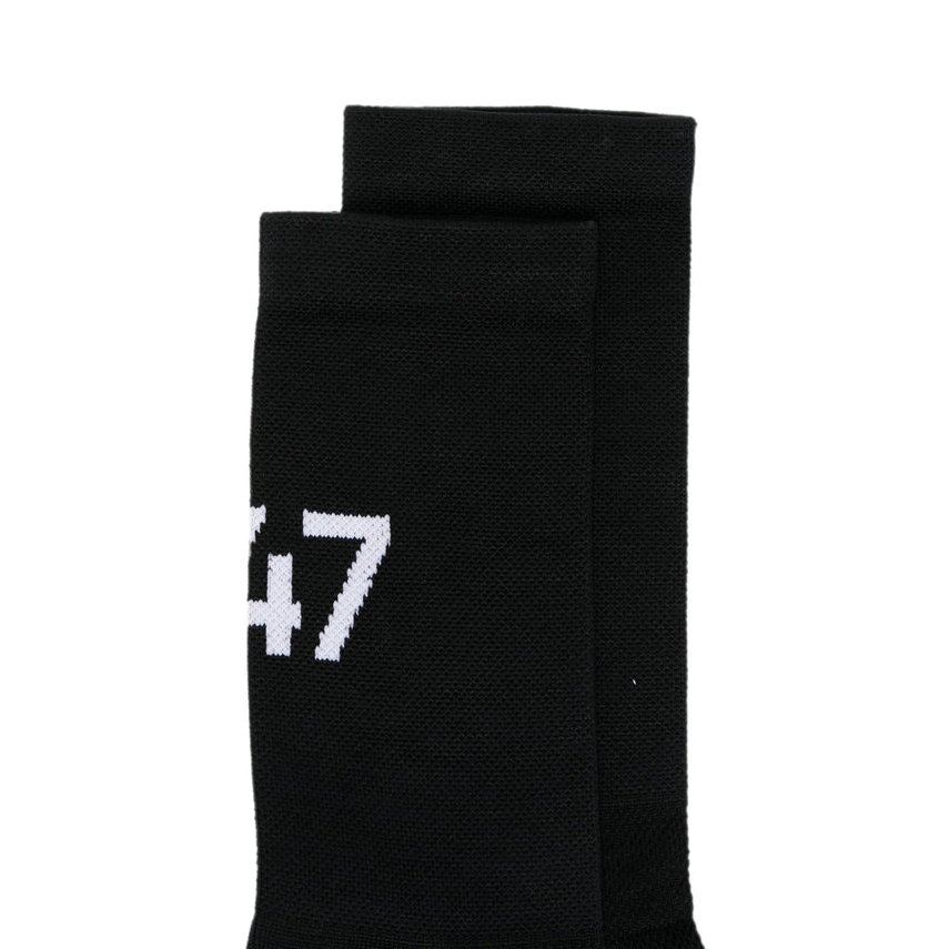 Represent Intarsia Logo Calf-Length Socks — Black, view 2