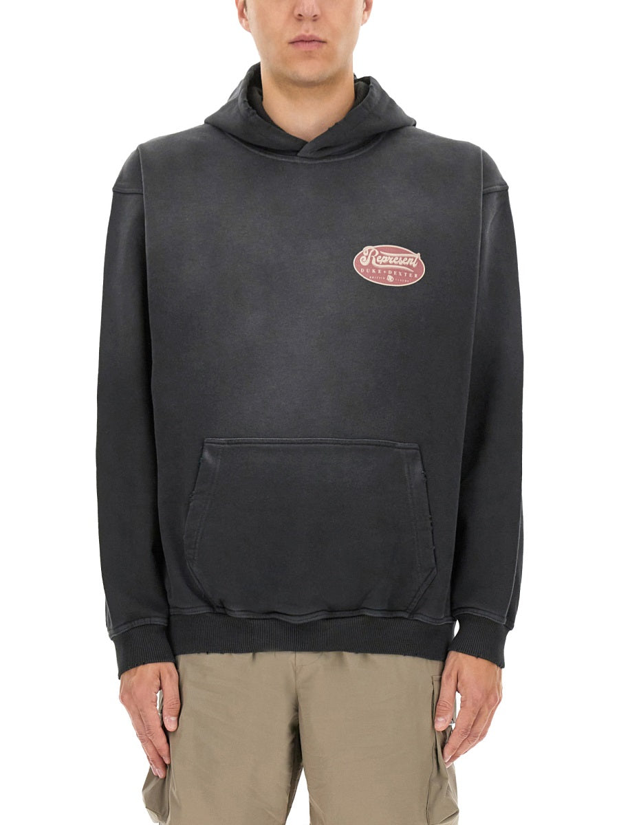 Represent 100% Cotton Sweatshirt — Black, view 3