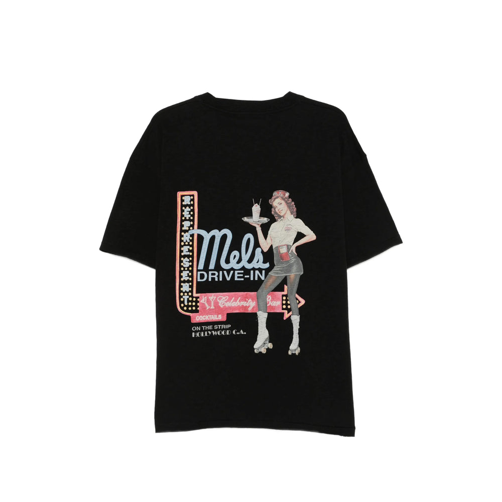 Represent Chest Pocket Graphic Print T-Shirt — Black, view 2