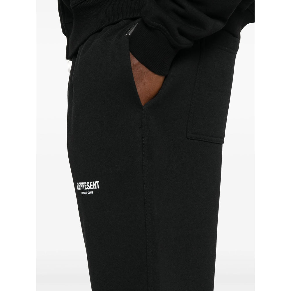 Represent Cotton Jersey Track Pants — Black, view 4
