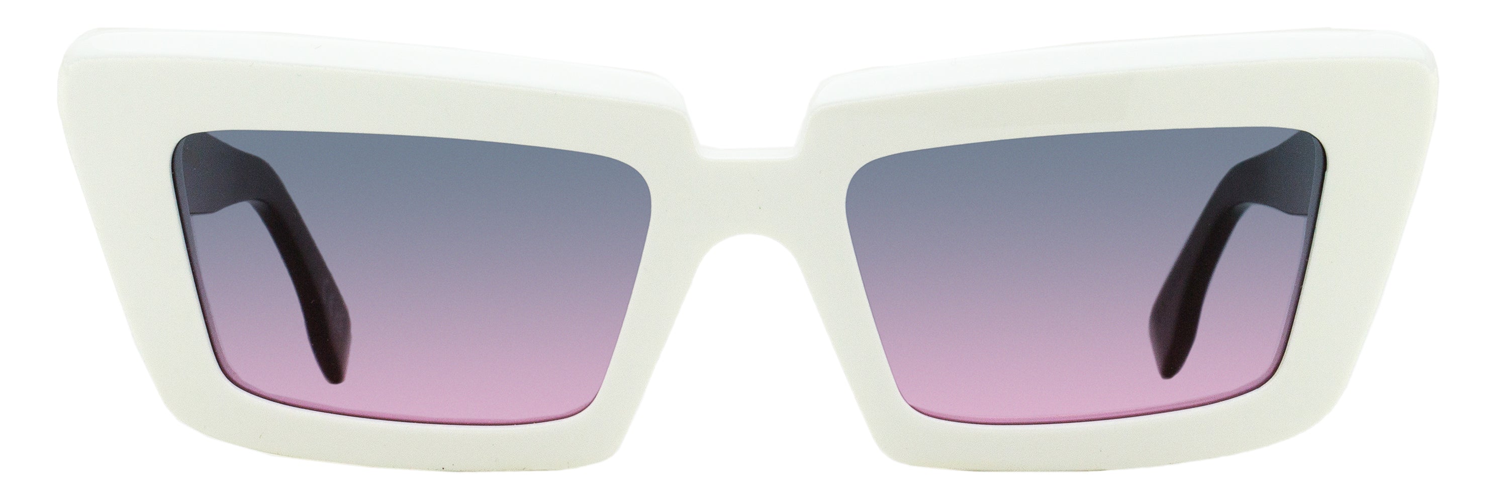 Retrosuperfuture Coccodrillo Oversized Acetate Sunglasses — White, view 2