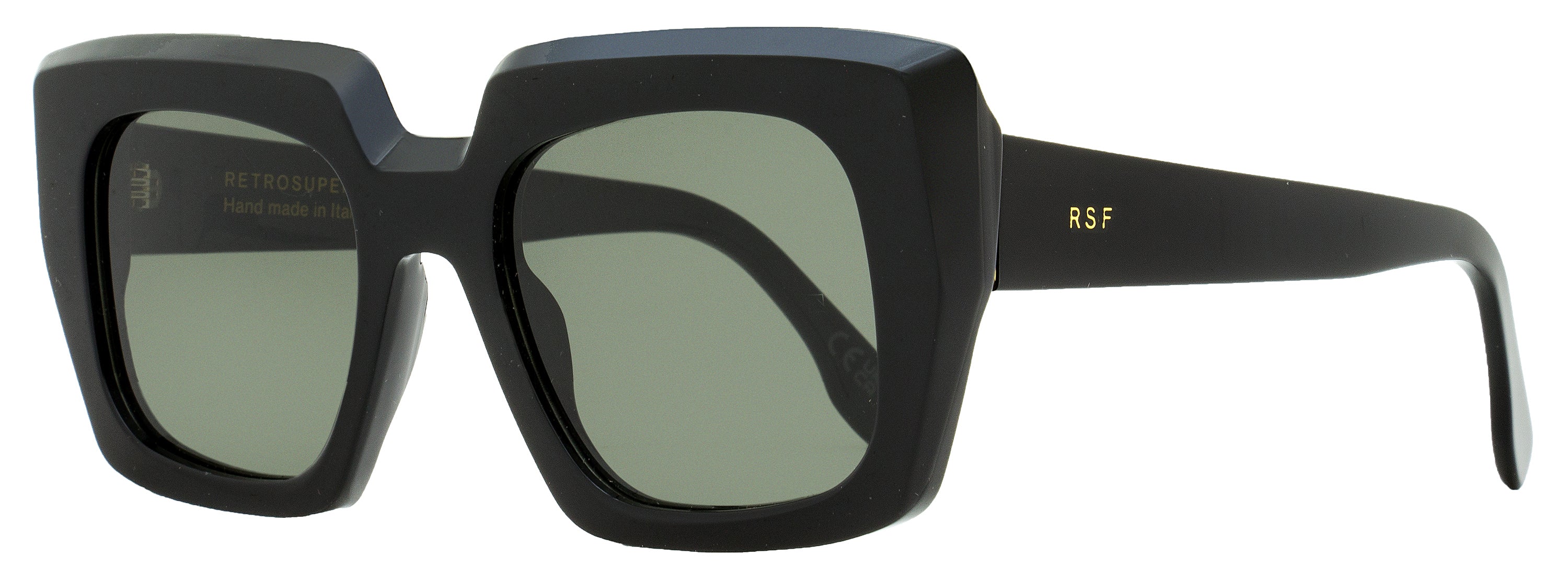 Retrosuperfuture Piscina Oversized Square Acetate Sunglasses — Black by Retrosuperfuture