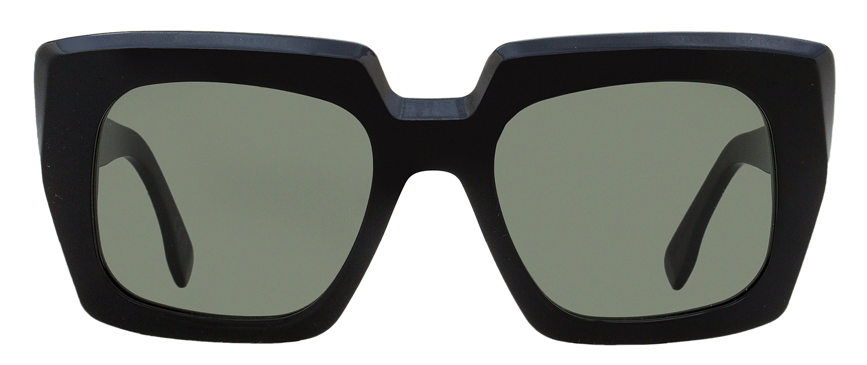 Retrosuperfuture Piscina Oversized Square Acetate Sunglasses — Black, view 2