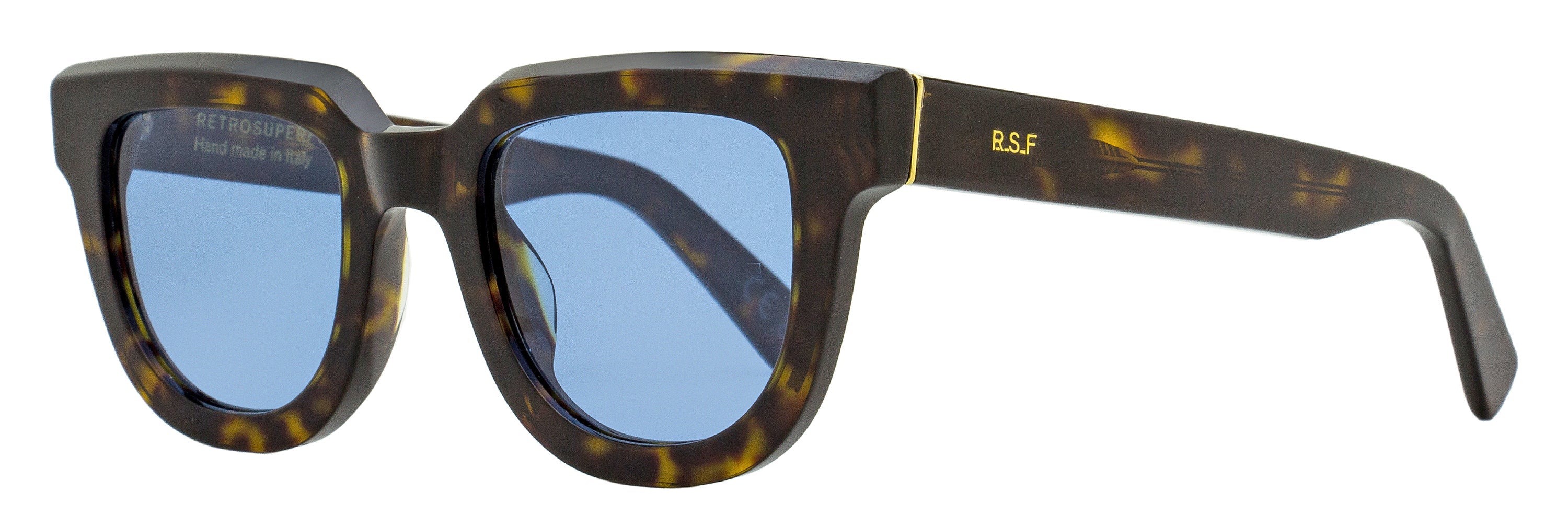 Retrosuperfuture Serio Rounded Rectangle Acetate Sunglasses — Havana, view 2