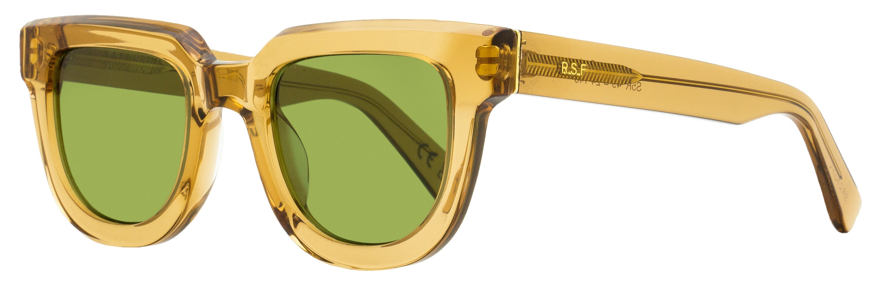Retrosuperfuture Serio Rounded Rectangular Acetate Sunglasses — Yellow by Retrosuperfuture
